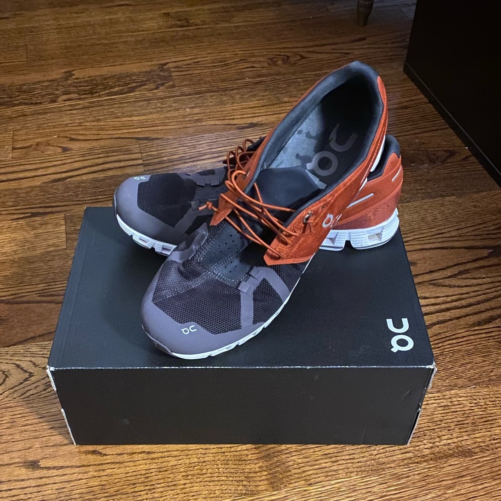 On Cloud 50/50 Running Shoes in Stone/Rust